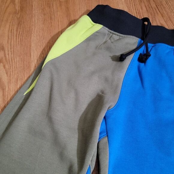 Champion Reverse Weave Patchwork Joggers Pants Black Blue Fleece Men's Size S - Picture 6 of 8